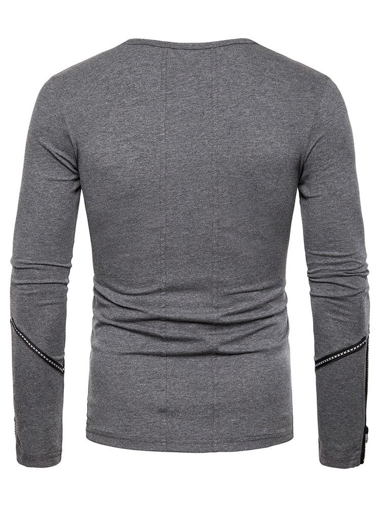 Number Fashion Slim T-Shirt För Män