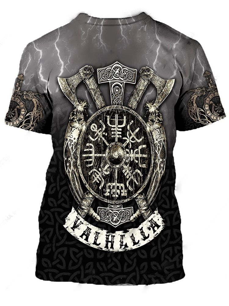 Patchwork Casual Rundhalsad Rak Kortärmad T-Shirt För Män