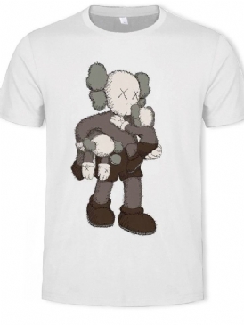 Print Tecknad T-Shirt Med Rund Hals Och Kort Ärm