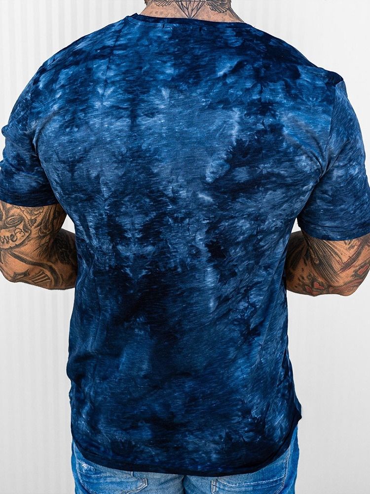 Rund Hals Tie-Dye Casual Slim Pullover T-Shirt