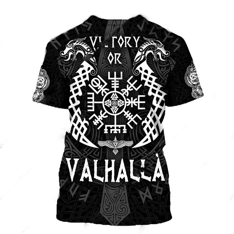Rundhalsad Casual Animal Rak Kortärmad T-Shirt För Män