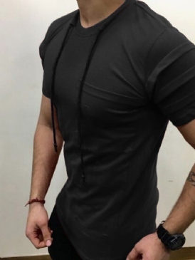 Vanlig Avslappnad Rundhalsad Smal Kortärmad T-Shirt