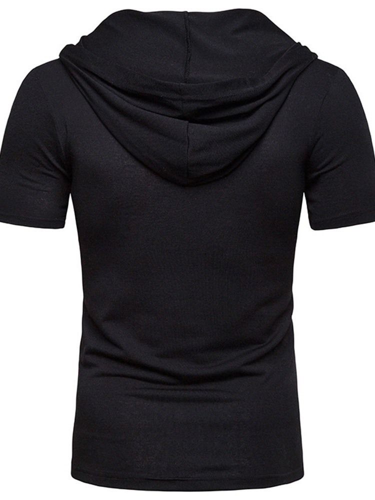 Vanlig Huva Med Spetsar För Män Kortärmad T-Shirt