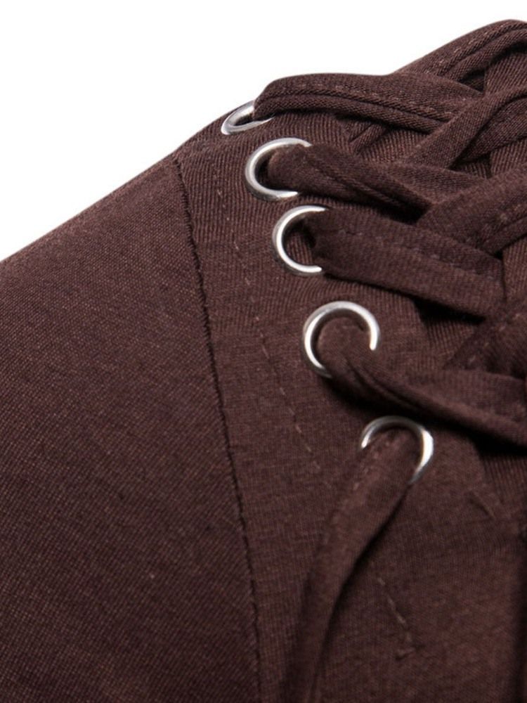 Vanlig Rundhalsad Casual Pullover Kortärmad T-Shirt För Män