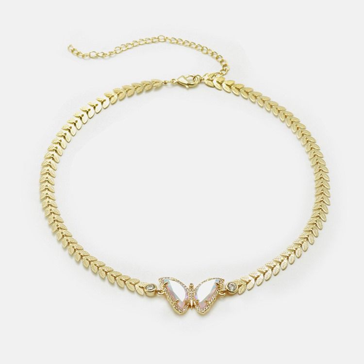 Bowknot E-Plating Kvinnliga Halsband