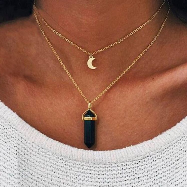Dubbellager Moon&Bullet Damhalsband