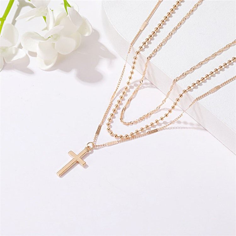 E-Plating Cross Kvinnliga Halsband