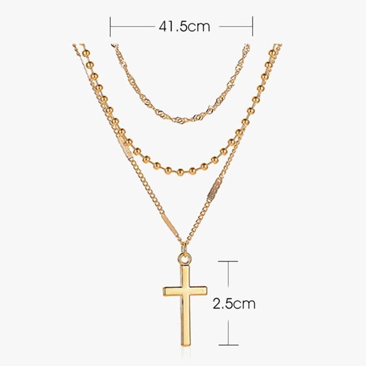 E-Plating Cross Kvinnliga Halsband