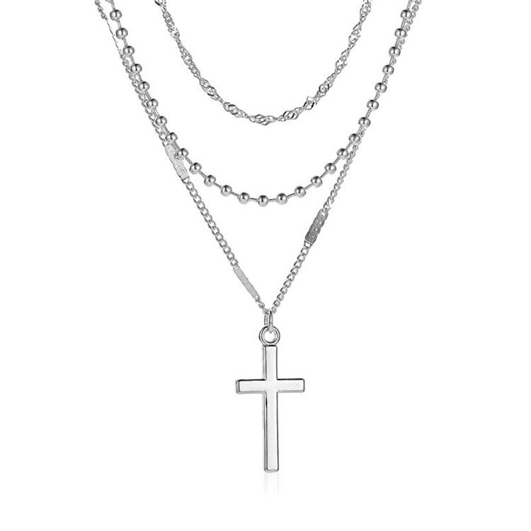 E-Plating Cross Kvinnliga Halsband
