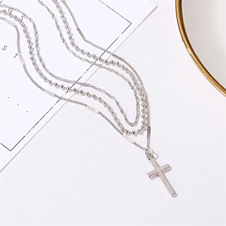 E-Plating Cross Kvinnliga Halsband