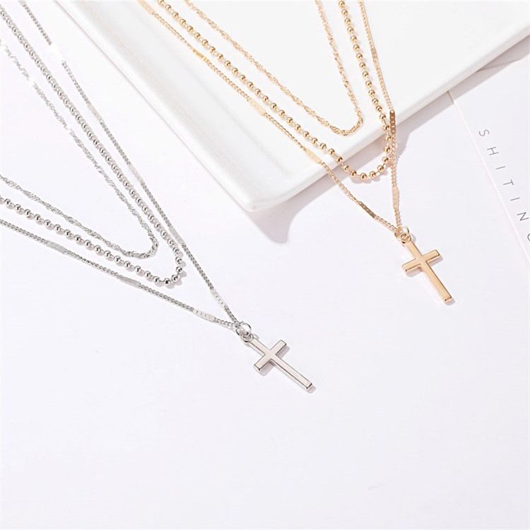 E-Plating Cross Kvinnliga Halsband