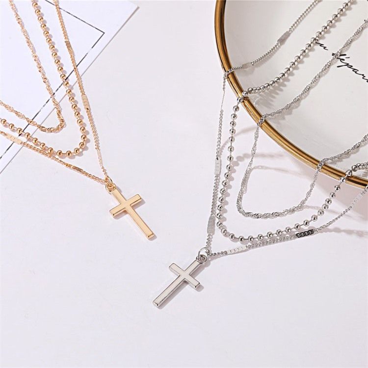 E-Plating Cross Kvinnliga Halsband
