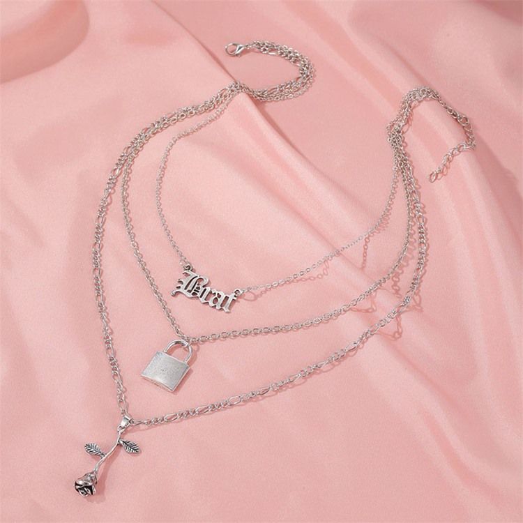 E-Plating Lock Unisex Damhalsband