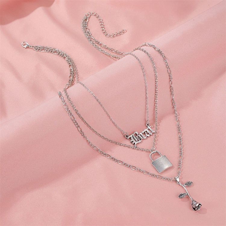 E-Plating Lock Unisex Damhalsband