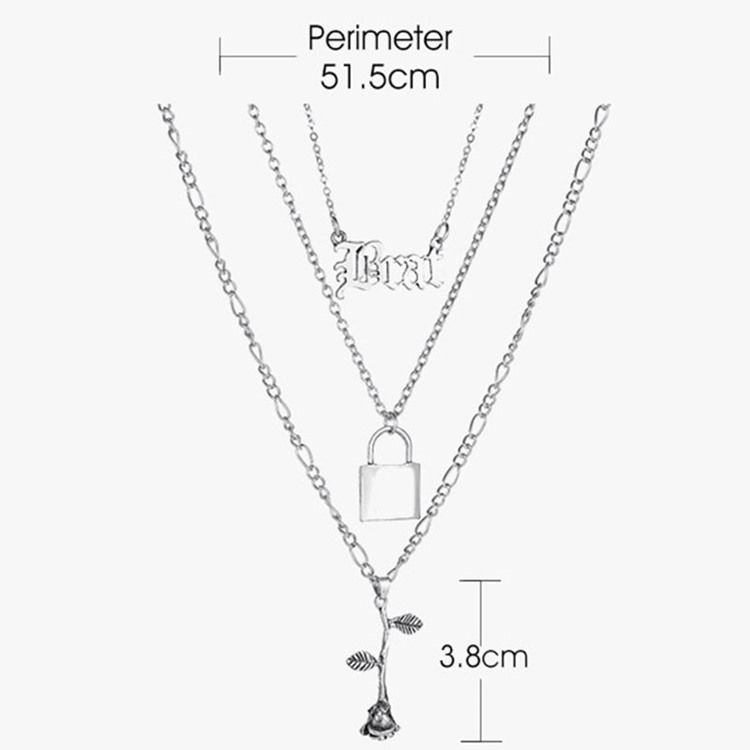 E-Plating Lock Unisex Damhalsband