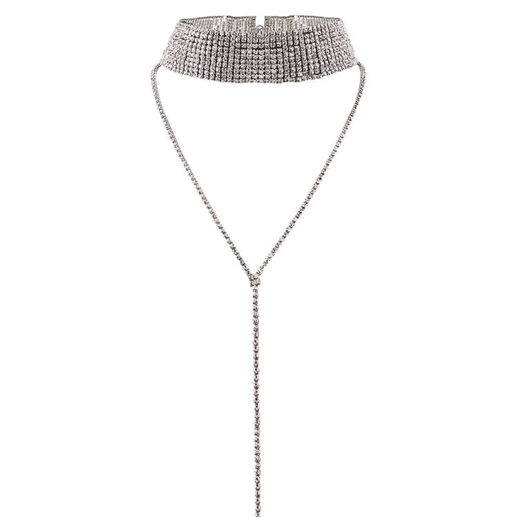 Glittrande Full Rhinestone Choker Halsband