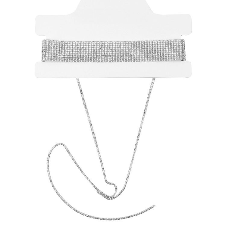 Glittrande Full Rhinestone Choker Halsband