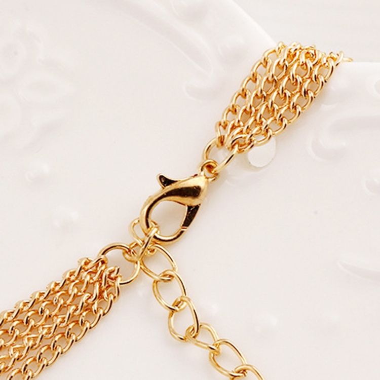Hot Multilayer Pearl Pendant Charm Halsband
