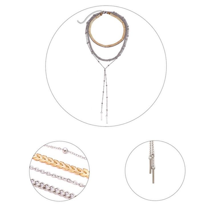 Legering Pärlor Hänge Halsband