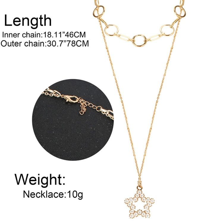 Pearl Inläggningar Söta Kvinnliga Halsband