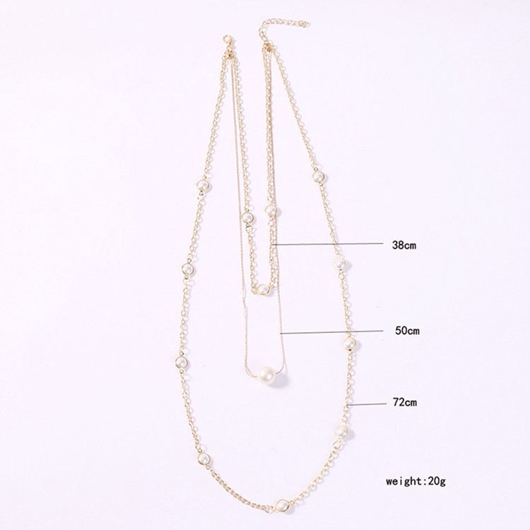 Sweet Pearl Inläggningar Kvinnliga Halsband