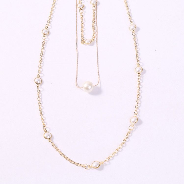 Sweet Pearl Inläggningar Kvinnliga Halsband