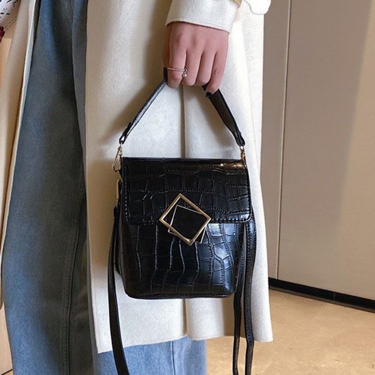 Alligator Pu Embossing Rektangel Casual Tygväskor