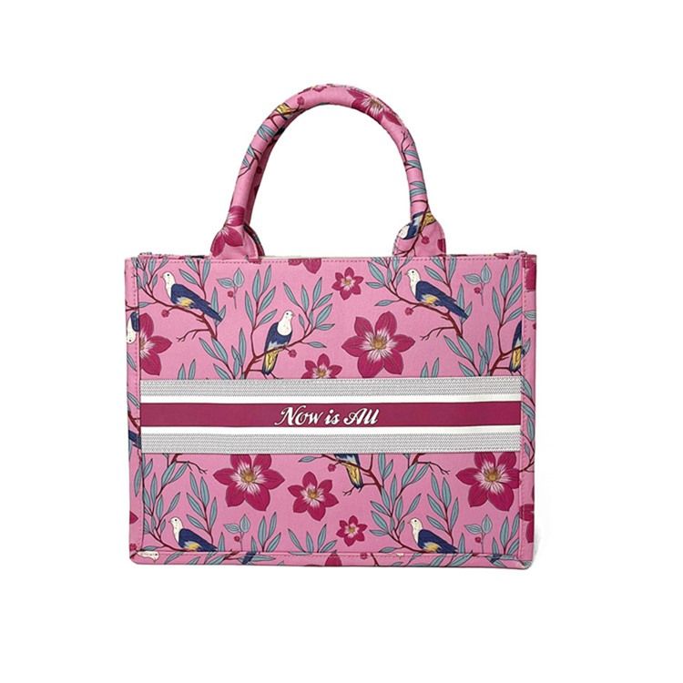 Blommigt Tryck Canvas Tygpåsar