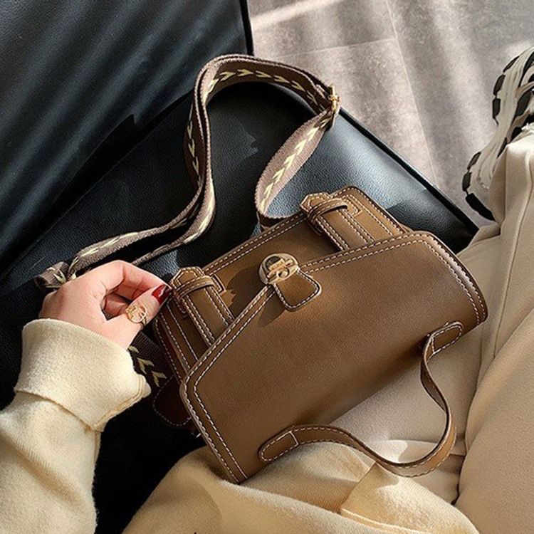 Plain Lock Pu Flap Fashion Tygväskor