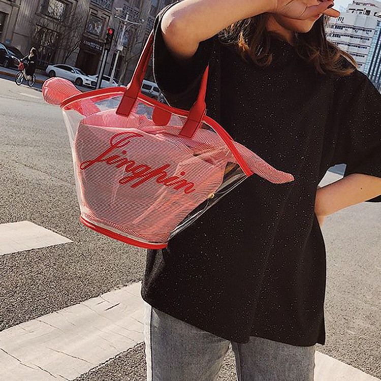Skriv Ut Pvc-Randiga Fatformade Tygpåsar