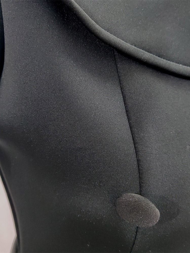 Vanlig Vanlig Asymmetrisk Långärmad Mellanlång Blus För Kvinnor