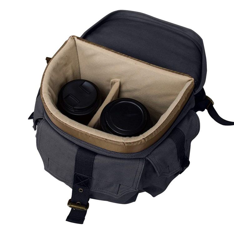 Vanlig Canvas Slr-Kameraryggsäck