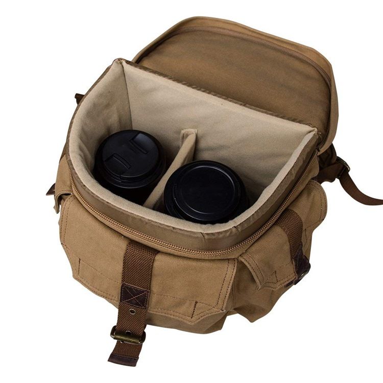 Vanlig Canvas Slr-Kameraryggsäck