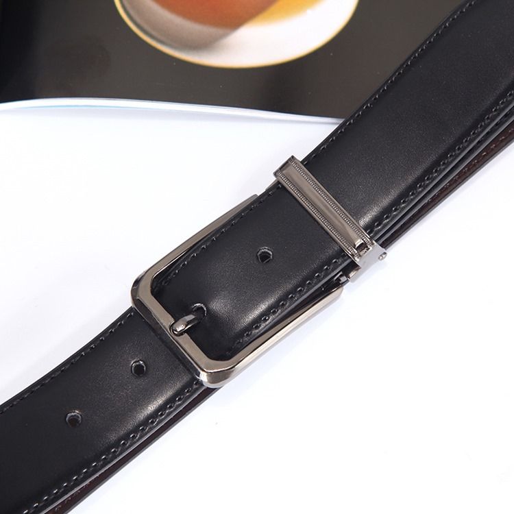 Bästsäljare Äkta Läder Pin Buckle All Match Bälte För Män