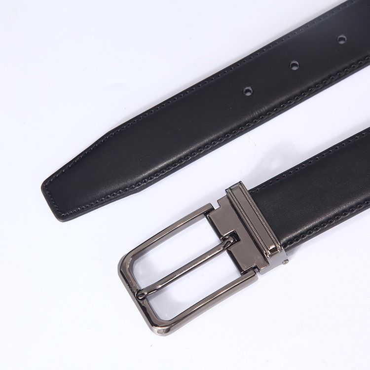 Bästsäljare Äkta Läder Pin Buckle All Match Bälte För Män