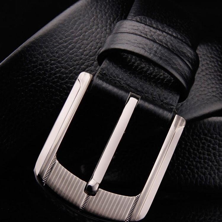 Top Läder Pin Spänne Bussiness Mäns Bälte