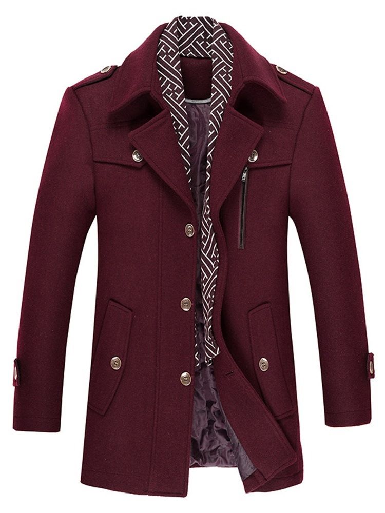 Dubbellager Standard Enkel Enkelknäppt Slim Coat