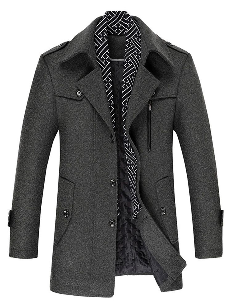 Dubbellager Standard Enkel Enkelknäppt Slim Coat