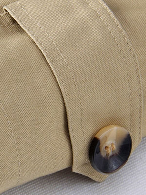 Naggslag Slim Tunn Enkelknäppt Trench Coat För Män