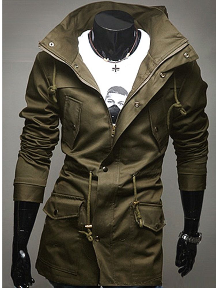 Ståkrage Zip-Front Överrock
