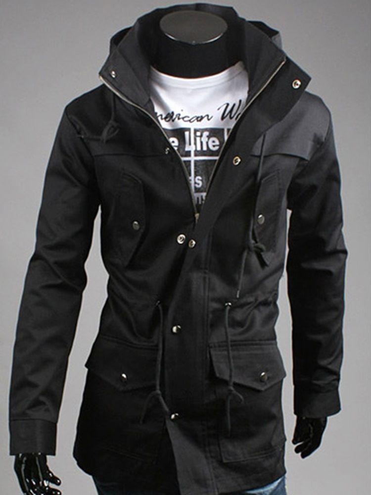 Ståkrage Zip-Front Överrock