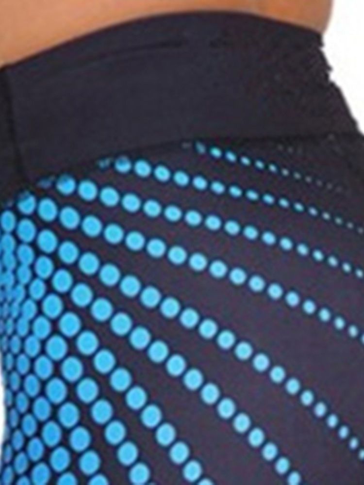 3D-Modetryck Andningsbara Löpyogabyxor Tiktok-Leggings Med Hög Midja