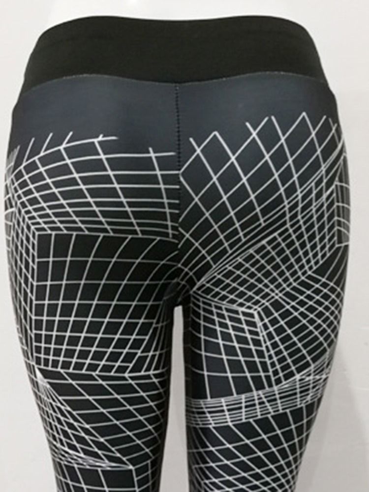 Andas Geometriska Push Up Gym Sport Leggings Yoga Byxor Tiktok Leggings Med Hög Midja