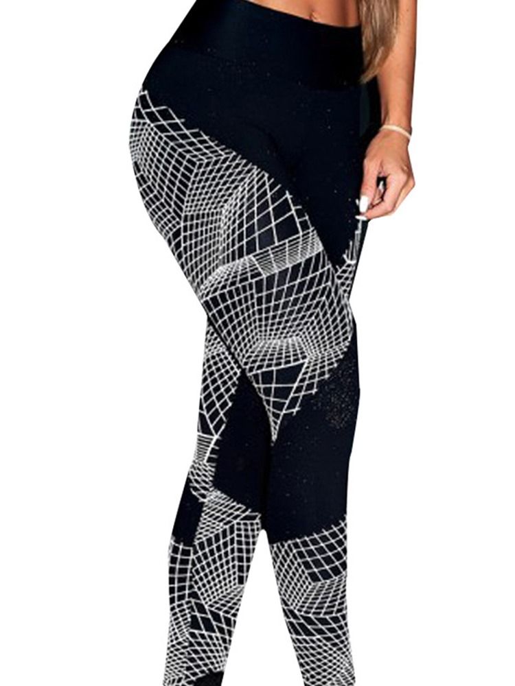 Andas Geometriska Push Up Gym Sport Leggings Yoga Byxor Tiktok Leggings Med Hög Midja