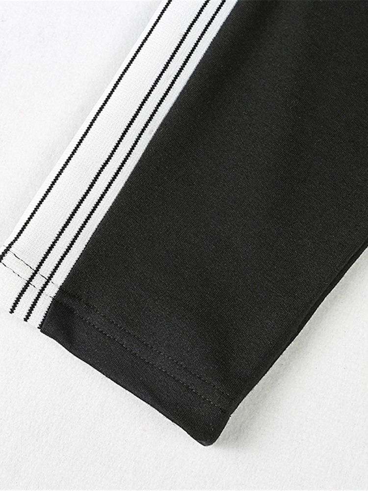 Andas Patchwork Solid Street Dance Pullover Sports Set