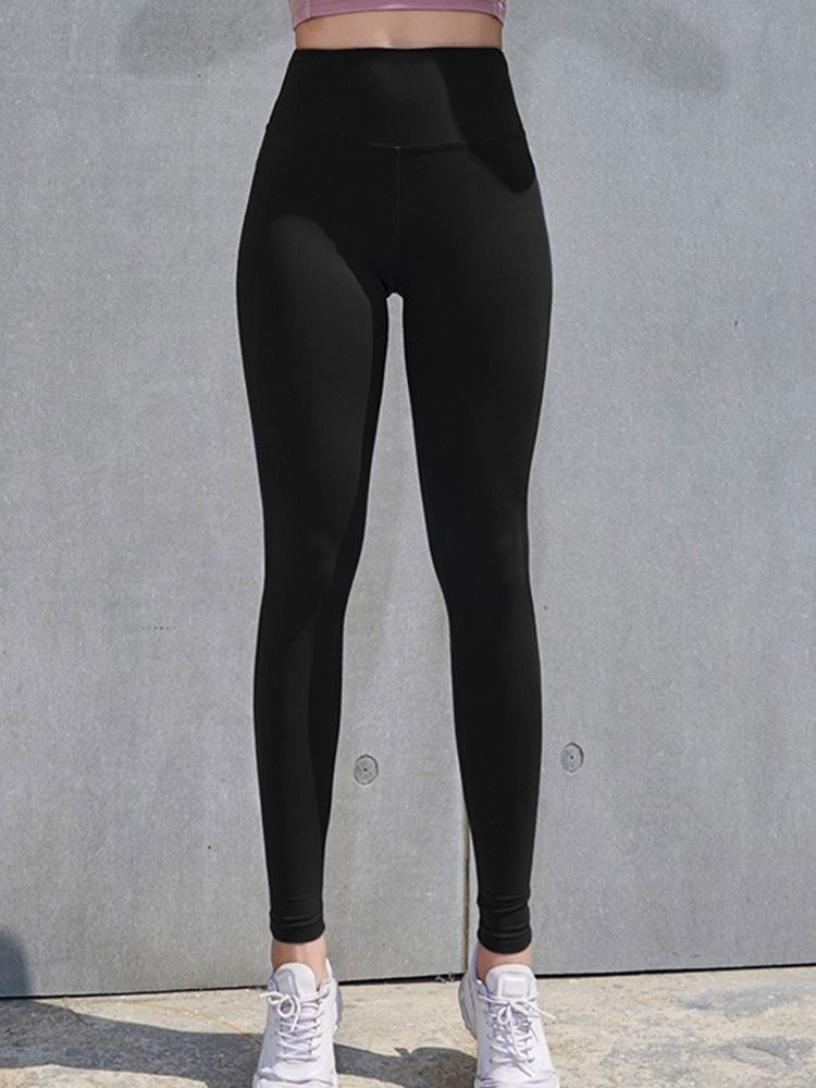 Andas Solid Running Ankel Lång Leggings Yoga Byxor Hög Midja Tiktok Leggings