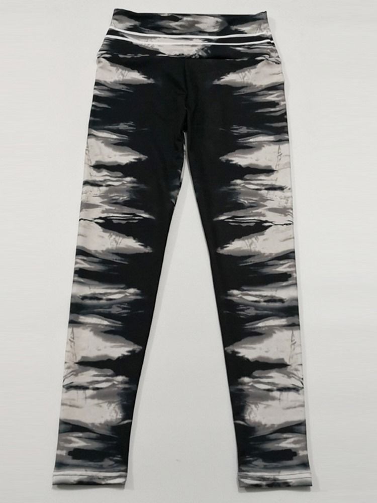 Andastryck Gym Sport Fitness Leggings Yogabyxor Tiktok Leggings Med Hög Midja
