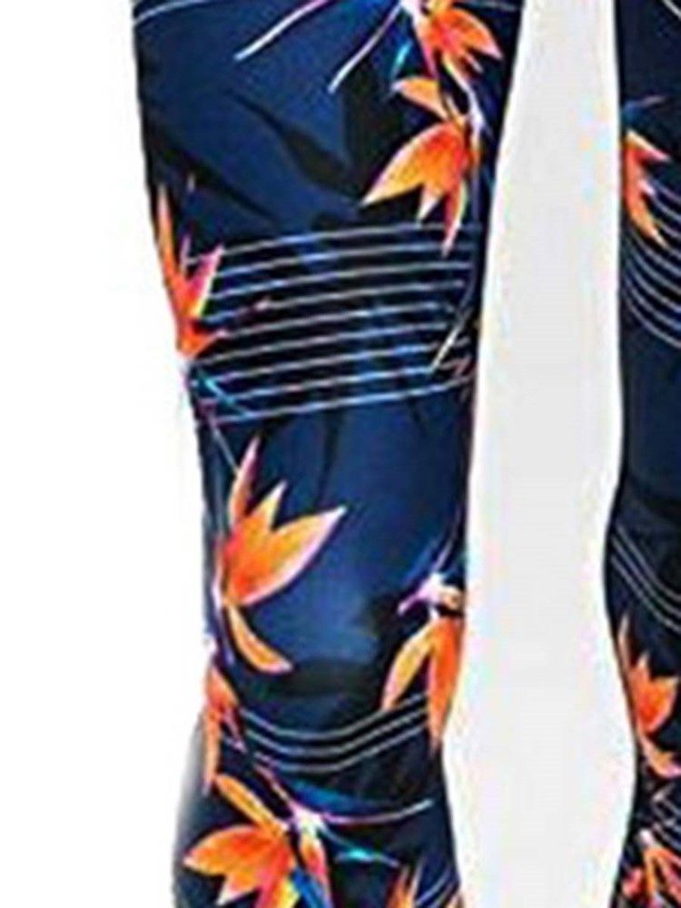 Anti-Svett Blommönster Dam Sport Leggings