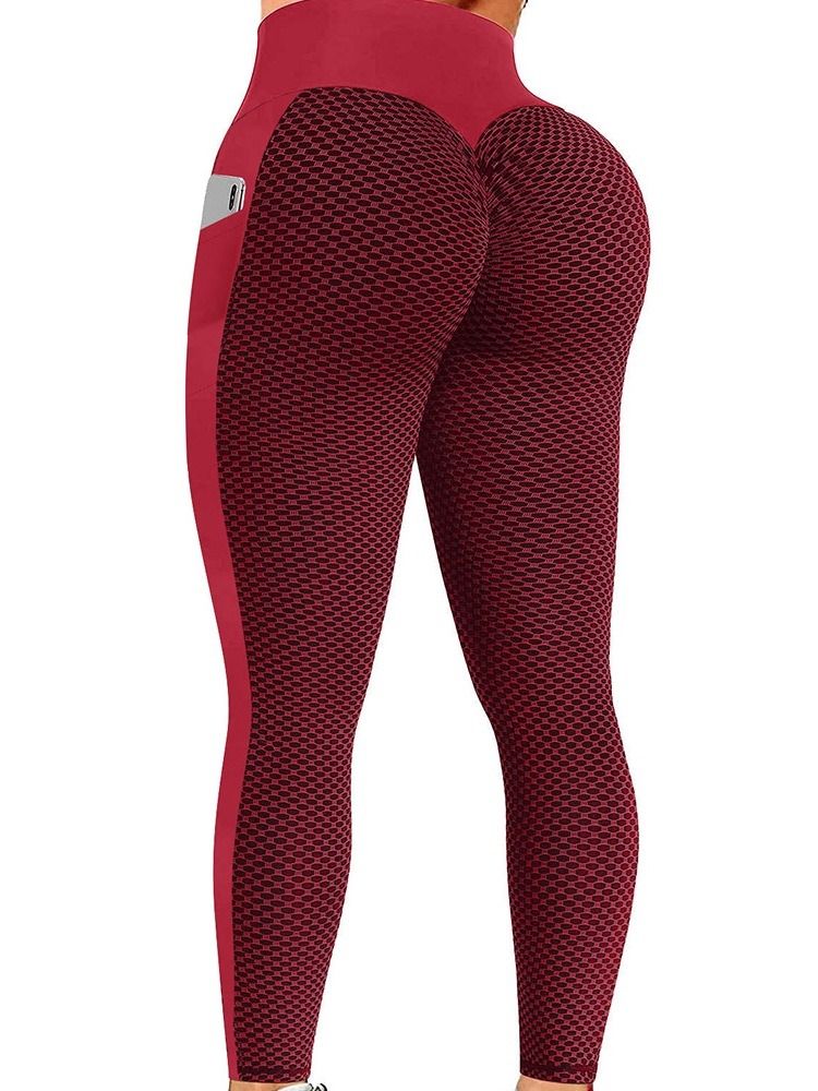 Anti-Svett Color Block Yoga Fullängdsbyxor