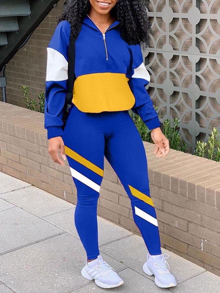 Anti-Svett Patchwork Color Block Nylon Badminton Pullover Klädset